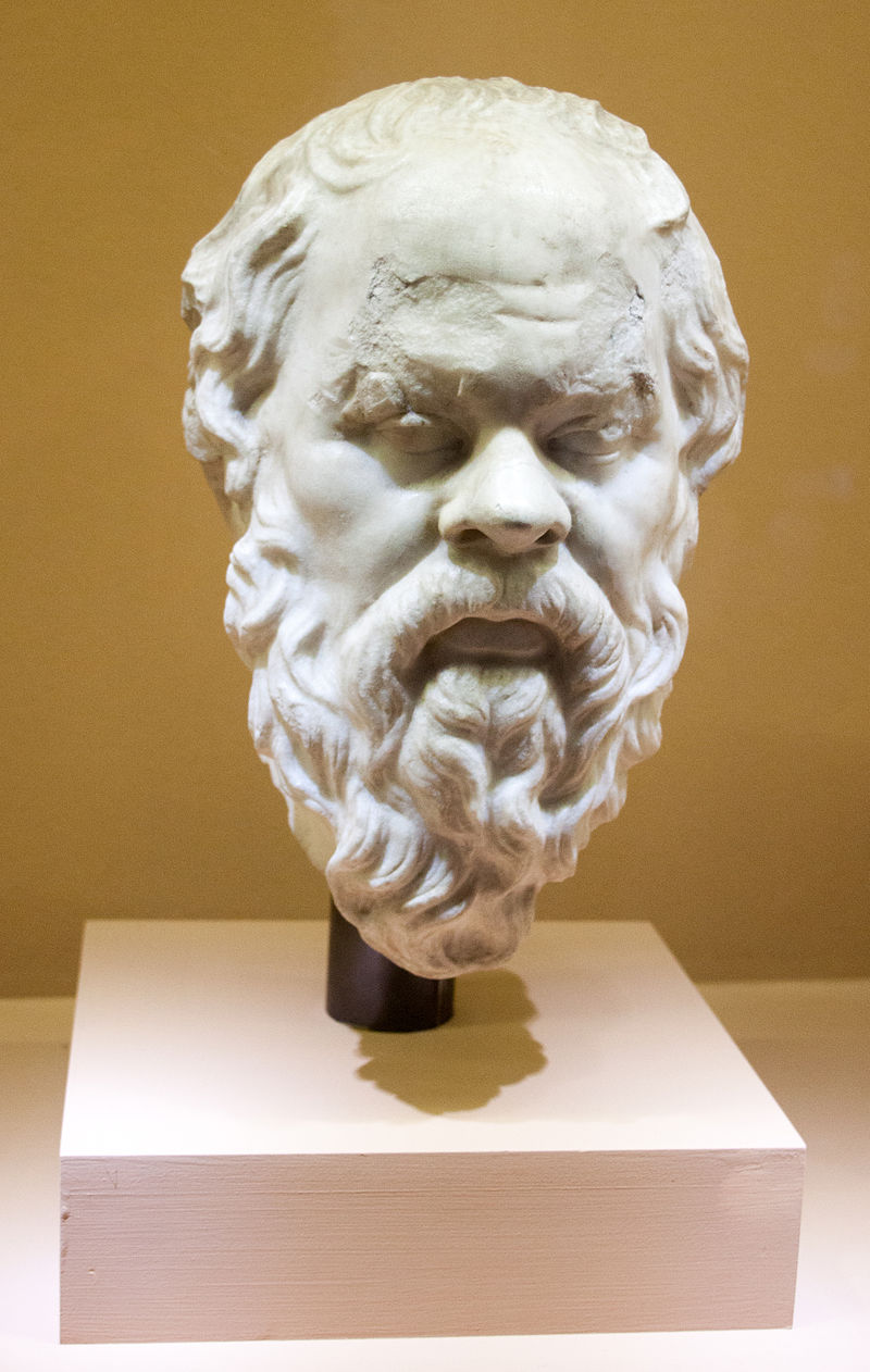 Bustul lui Socrate care se gaseste la Roma, Piazza Venezia; Museo Nazionale Romano, sursa Wikipedia.